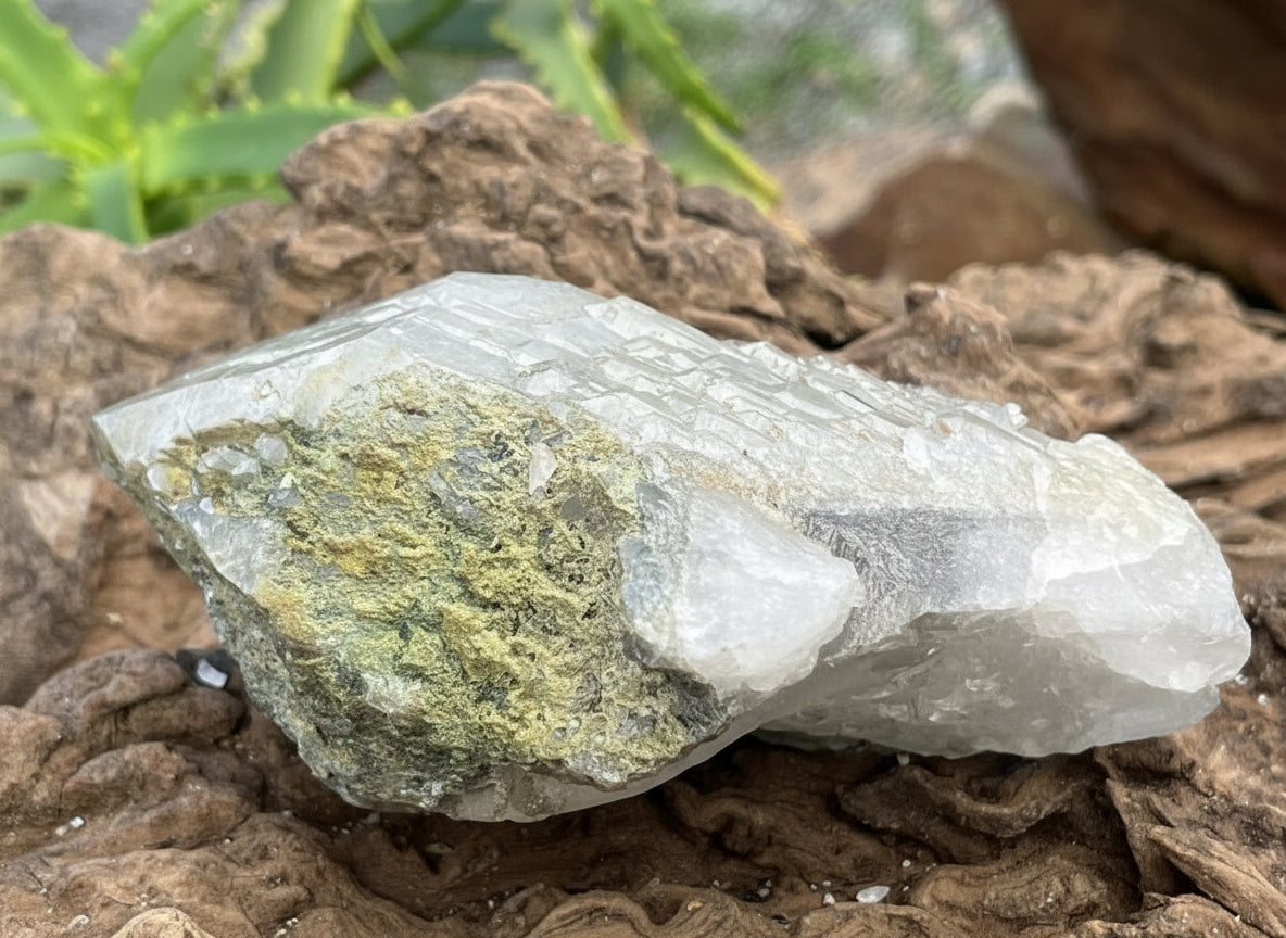 Natural Green Epidote Cascading Quartz Crystal x 1 From Messina Mine, Musina, South Africa
