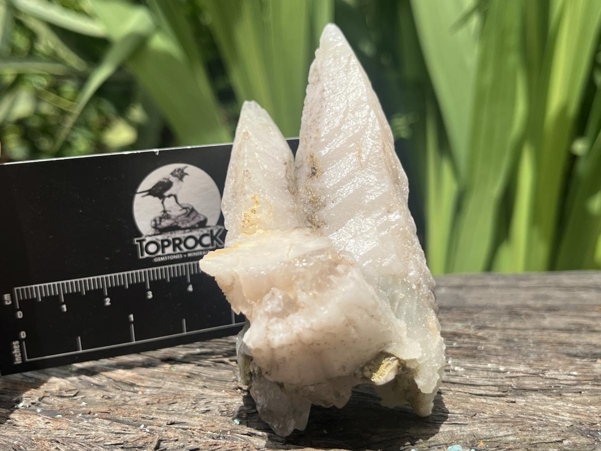 Natural Fluorescent Twin Spearhead Calcite Group x 1 From Albert's Mountain, Lesotho