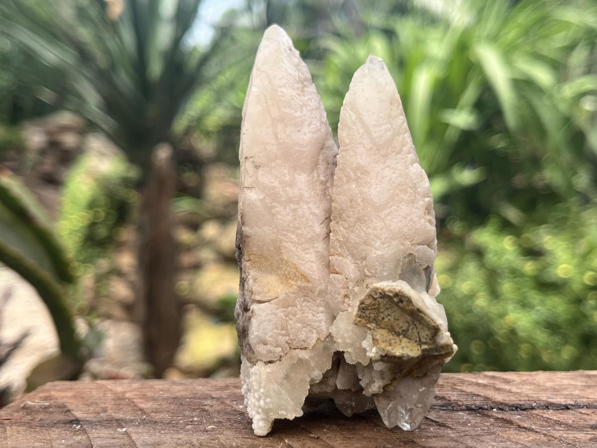 Natural Fluorescent Twin Spearhead Calcite Group x 1 From Albert's Mountain, Lesotho