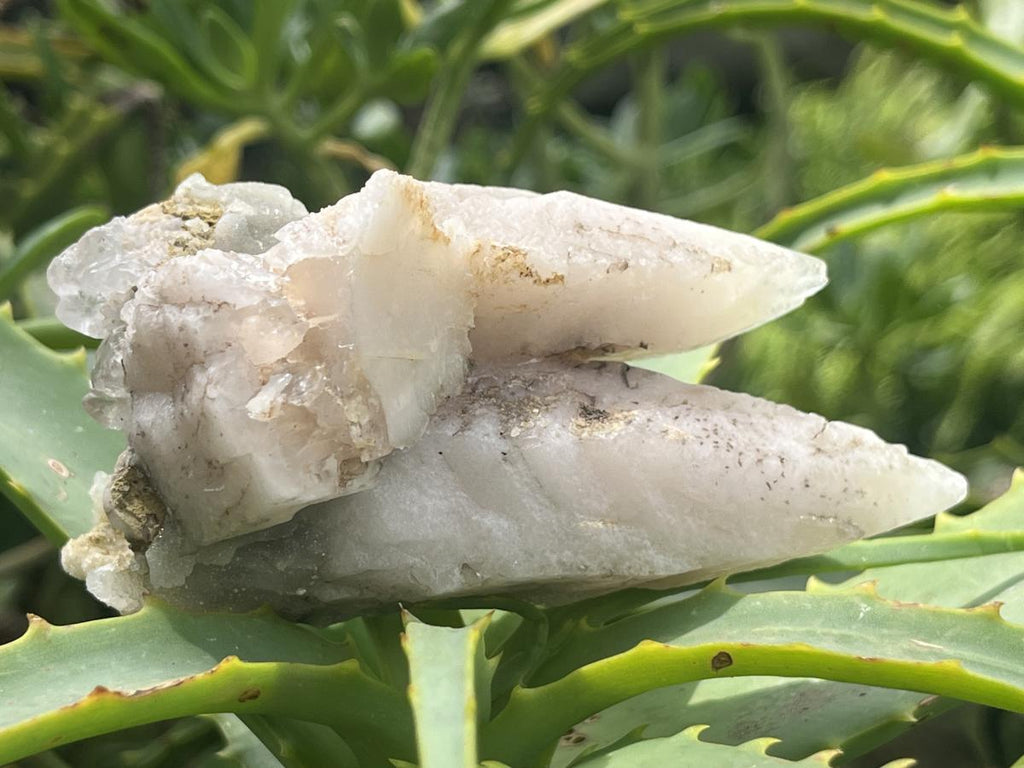 Natural Fluorescent Twin Spearhead Calcite Group x 1 From Albert's Mountain, Lesotho