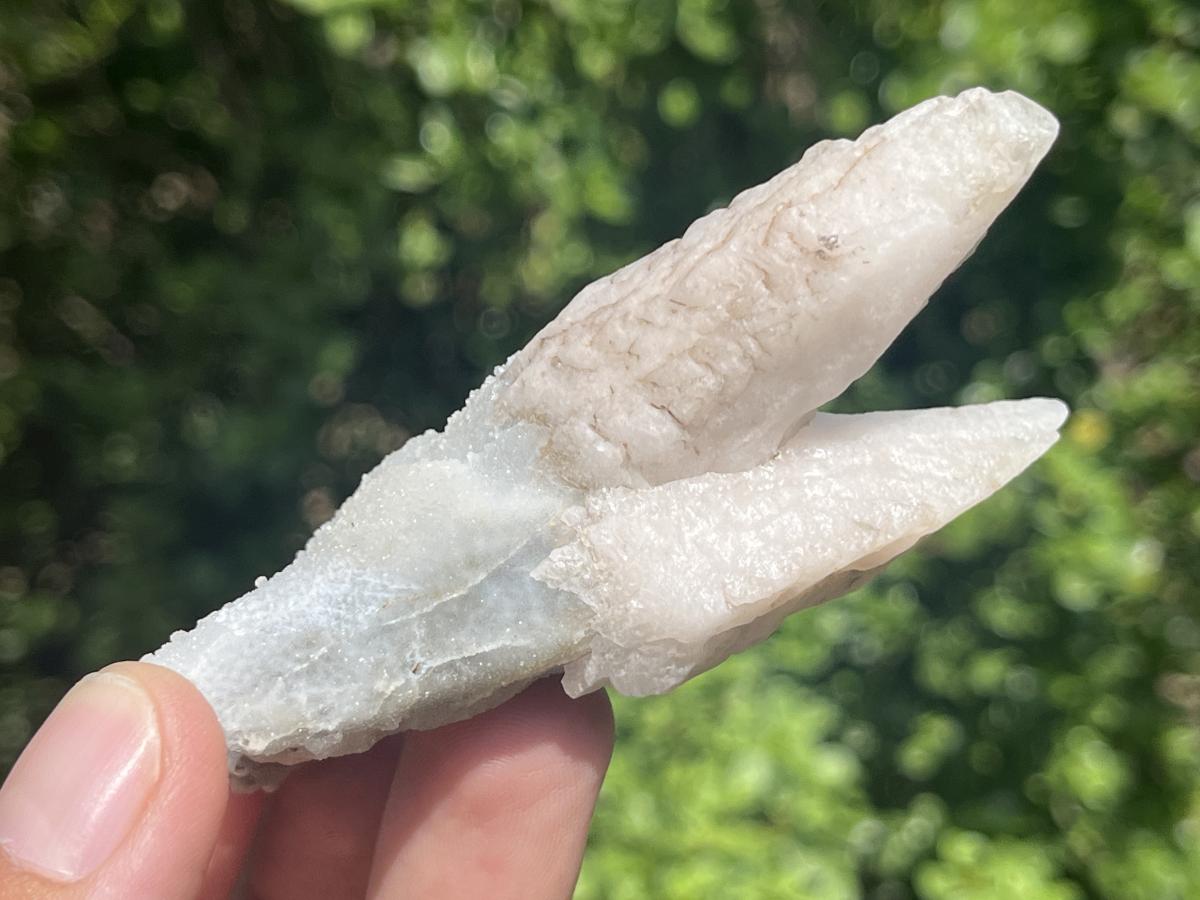 Natural Twin Spearhead Calcite Crossed Cluster x 1 From Albert's Mountain, Lesotho