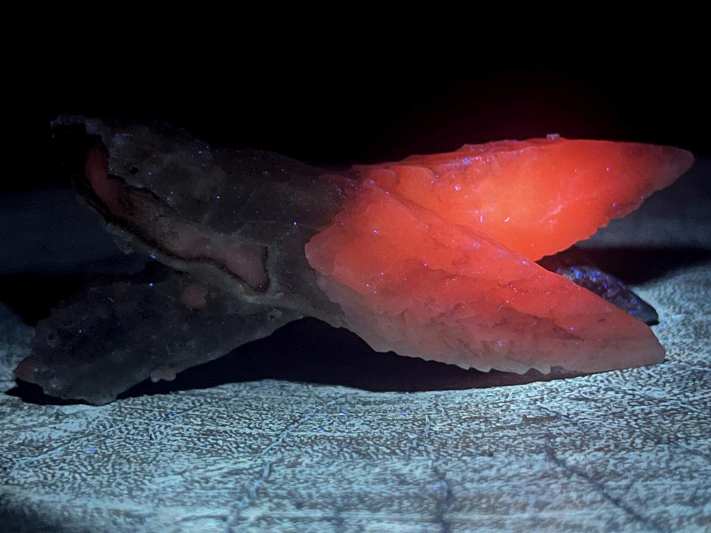 Natural Twin Spearhead Calcite Crossed Cluster x 1 From Albert's Mountain, Lesotho