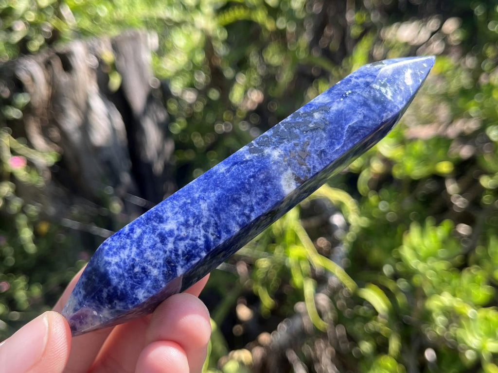 Polished Double Terminated Blue Sodalite Crystal x 1 From Kunene, Namibia