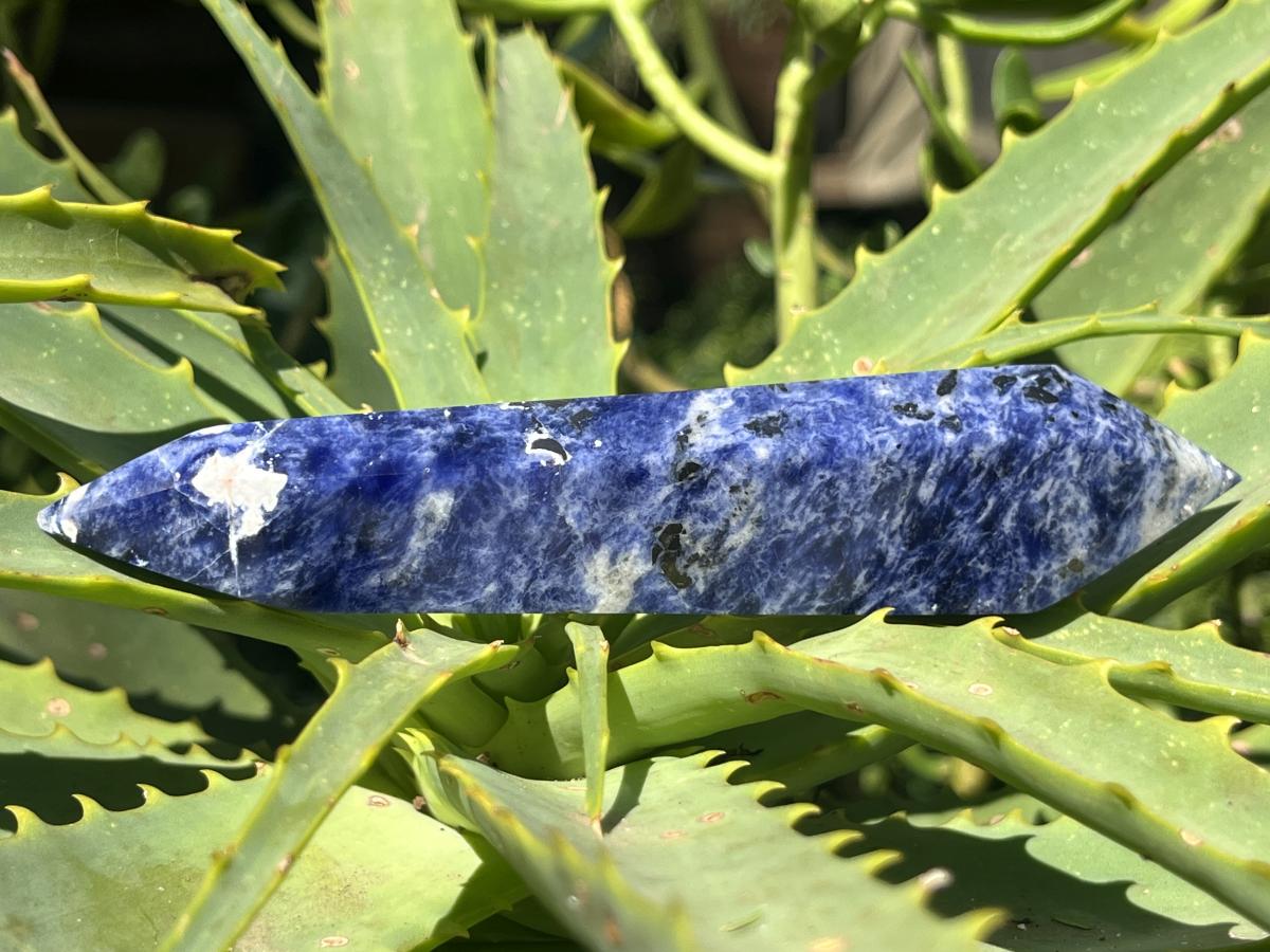 Polished Double Terminated Blue Sodalite Crystal x 1 From Kunene, Namibia
