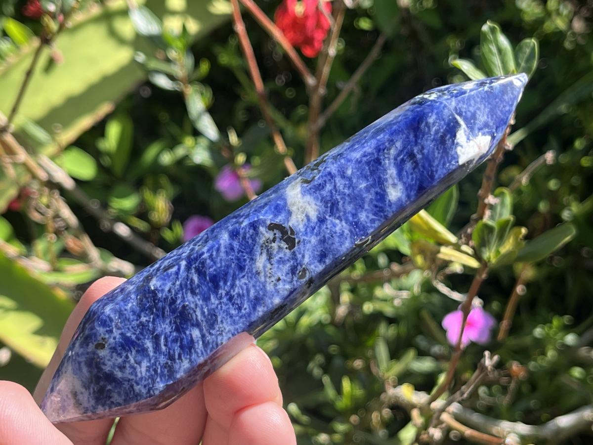 Polished Double Terminated Blue Sodalite Crystal x 1 From Kunene, Namibia