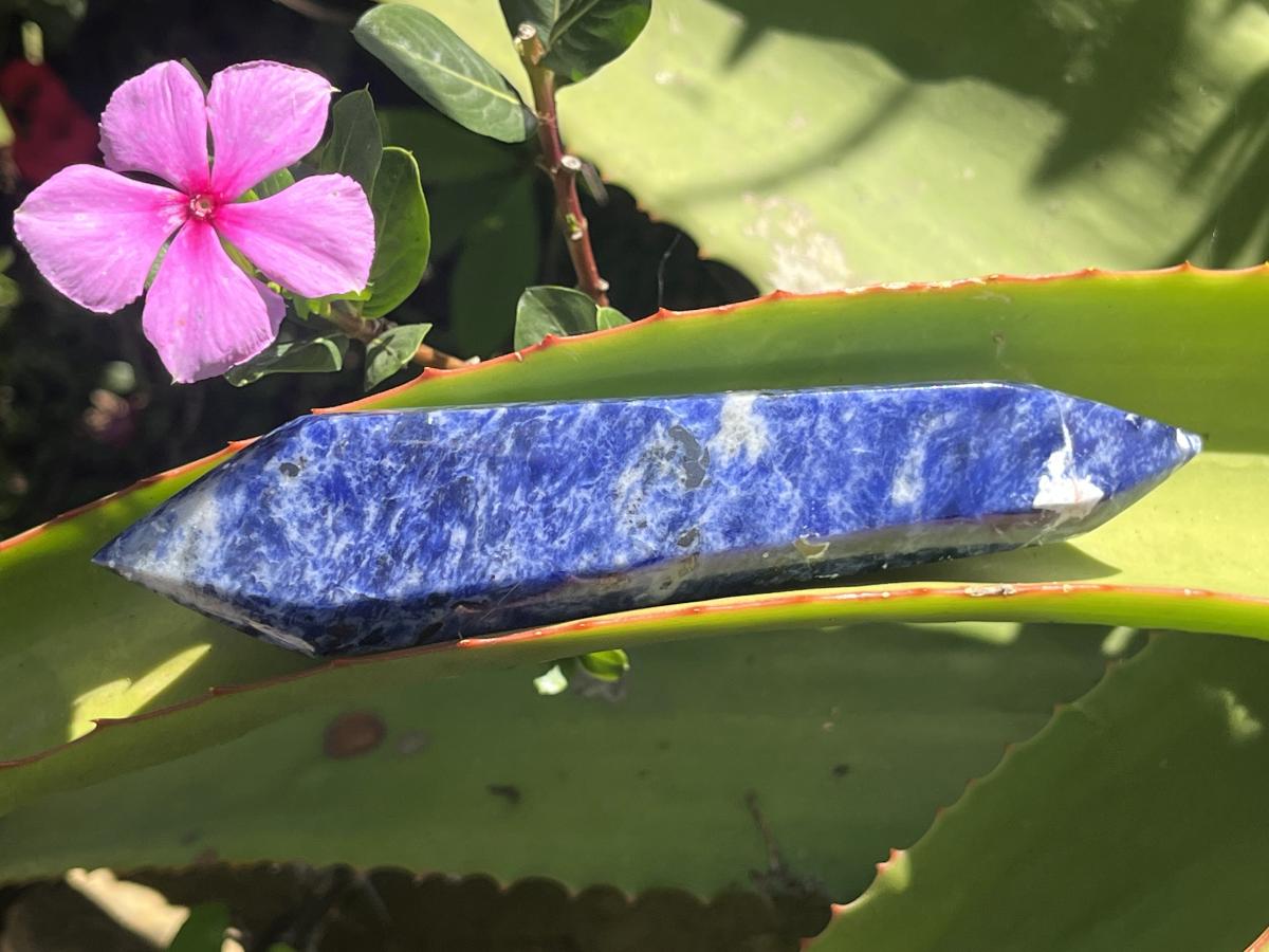 Polished Double Terminated Blue Sodalite Crystal x 1 From Kunene, Namibia