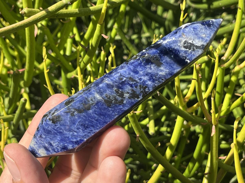 Polished Double Terminated Blue Sodalite Crystal x 1 From Kunene, Namibia