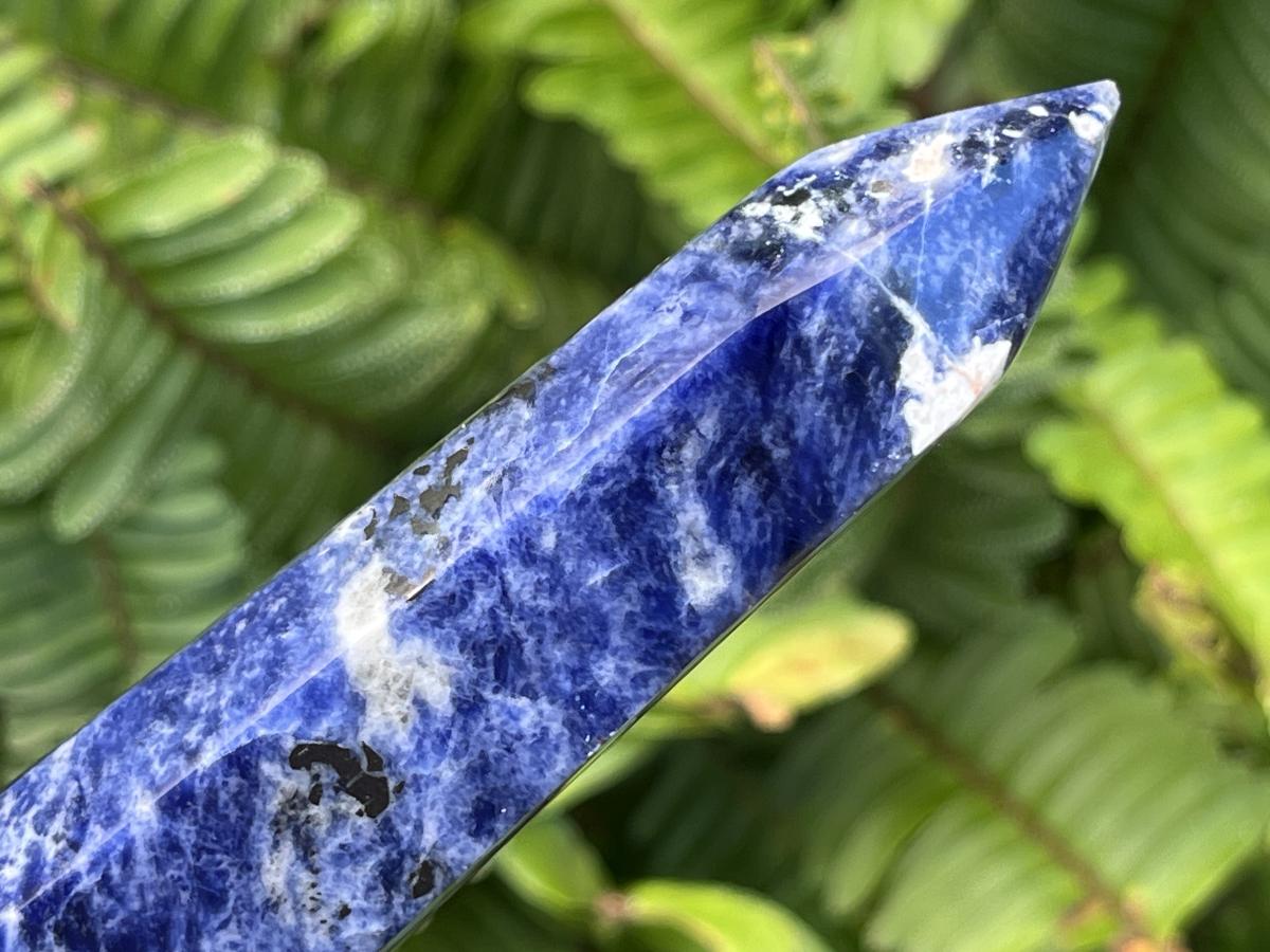 Polished Double Terminated Blue Sodalite Crystal x 1 From Kunene, Namibia