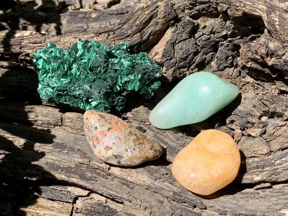 Polished and Natural Set of 14 Gemstones From Southern Africa (Sold Per Set)