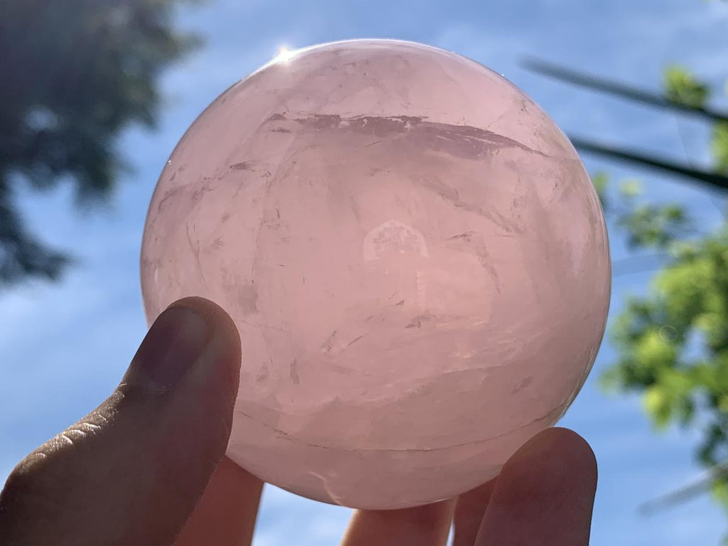 Polished Gemmy Star Rose Quartz Sphere x 1 From Ambatondrazaka, Madagascar