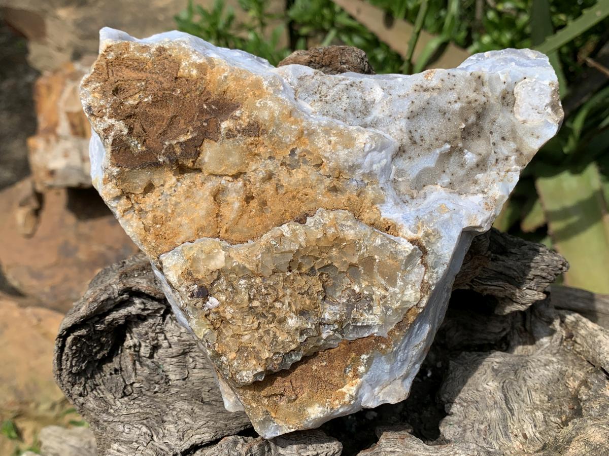 Natural Large Blue Lace Agate Crystalline Plate x 1 From Namibia