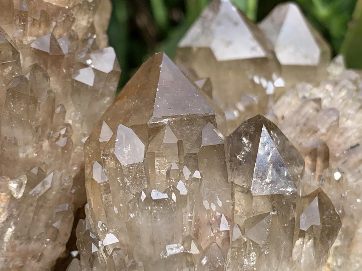 Natural Smokey Citrine Cascading Phantom Crystal Cluster x 1 From Luena, Congo