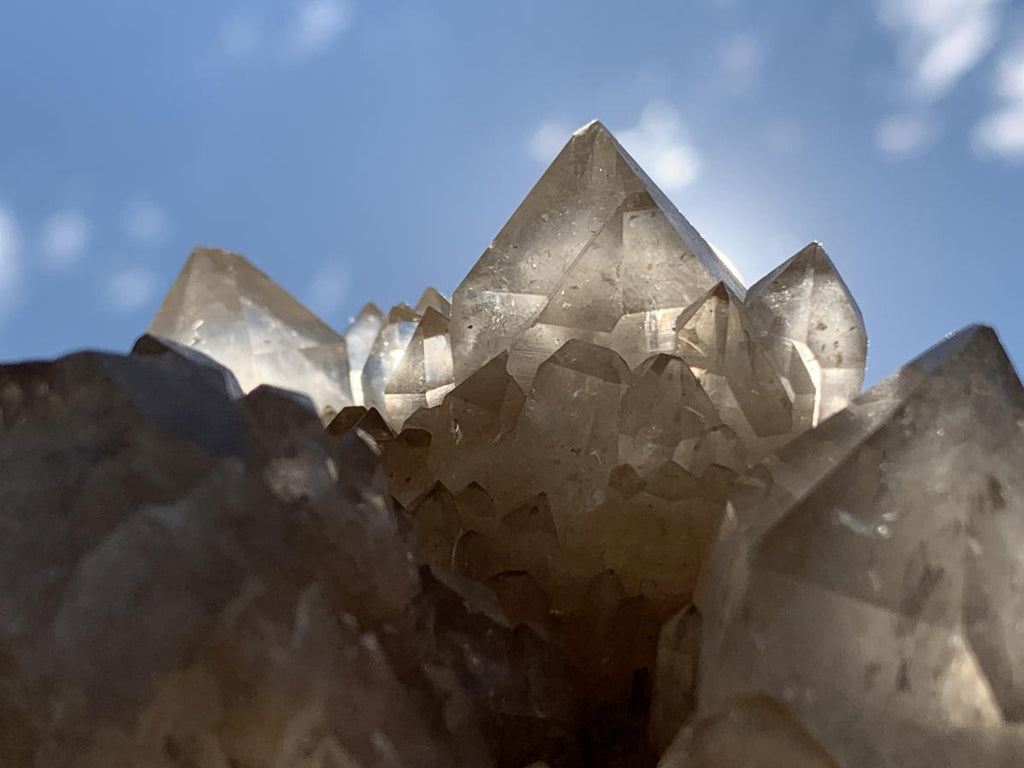 Natural White Phantom Cascading Smokey Quartz Crystal Cluster x 1 From Luena, Congo