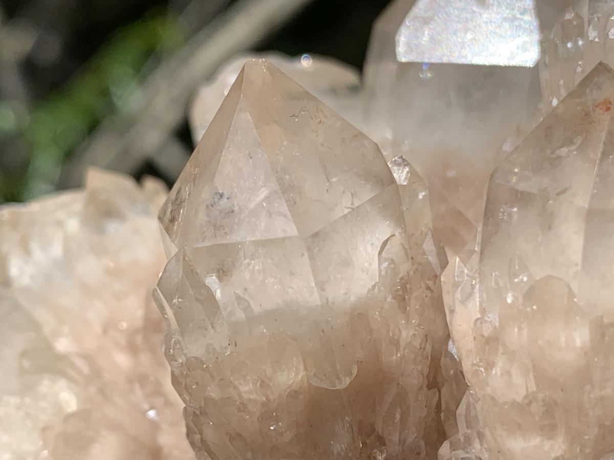 Natural White Phantom Cascading Smokey Quartz Crystal Cluster x 1 From Luena, Congo