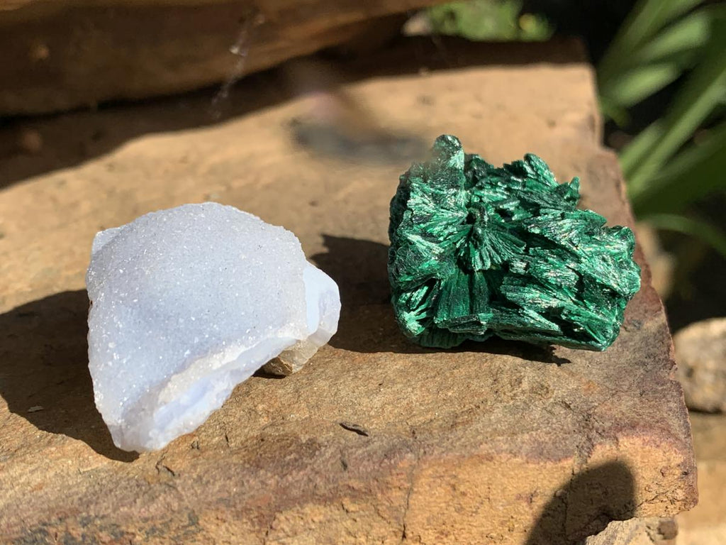 Natural 10 Piece Set of Mixed Gemstones, Minerals and Crystals From Southern Africa (Sold Per Set)