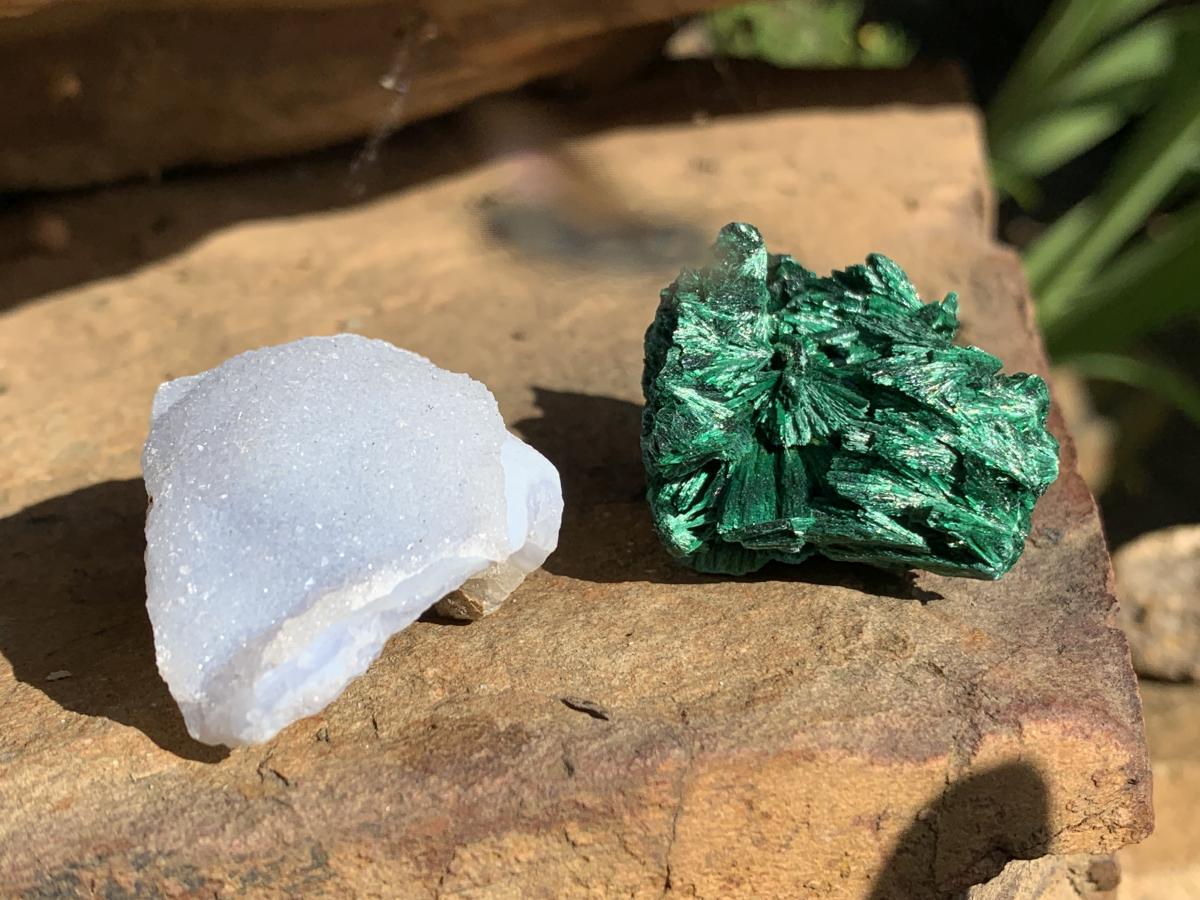 Natural 10 Piece Set of Mixed Gemstones, Minerals and Crystals From Southern Africa (Sold Per Set)