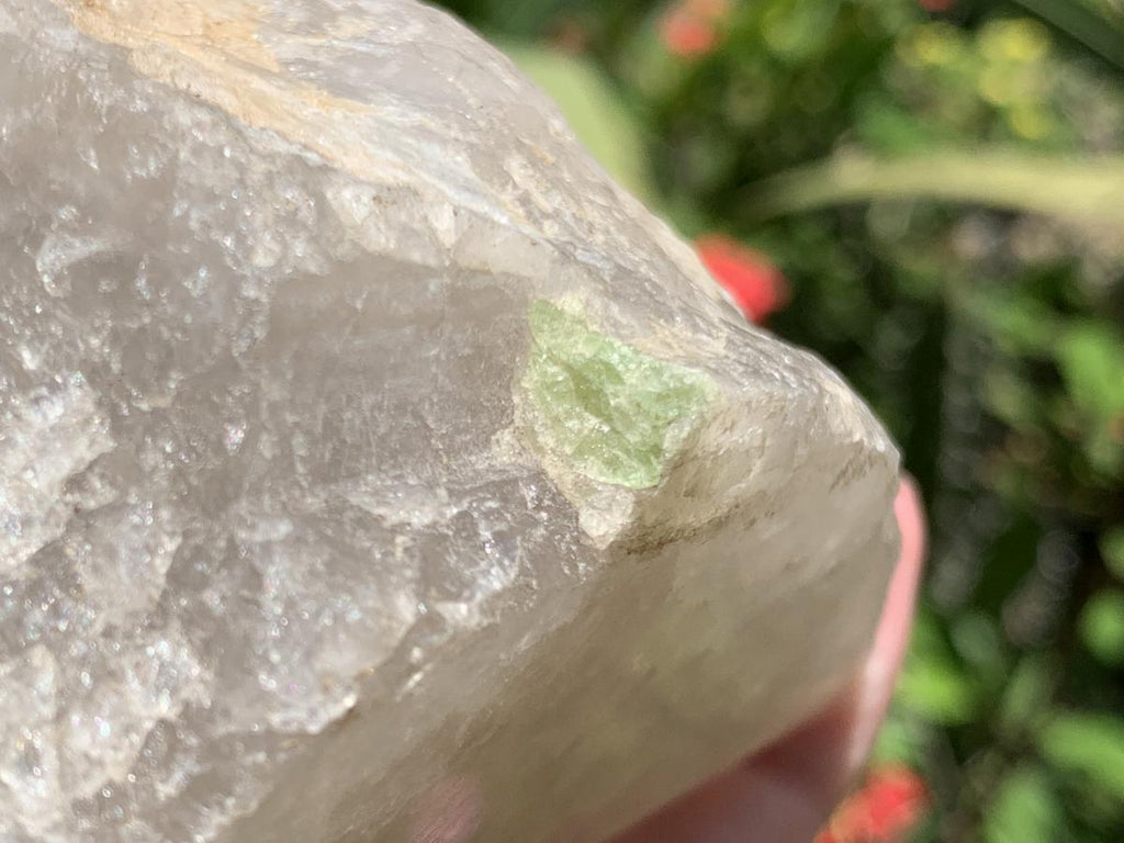 Polished Watermelon Tourmaline in Quartz Standing Display Piece x 1 From Mozambique