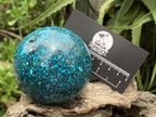 Hand Made Chrysocolla Conglomerate Sphere x 1 From Congo