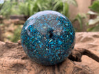 Hand Made Chrysocolla Conglomerate Sphere x 1 From Congo