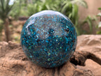 Hand Made Chrysocolla Conglomerate Sphere x 1 From Congo