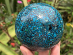 Hand Made Chrysocolla Conglomerate Sphere x 1 From Congo