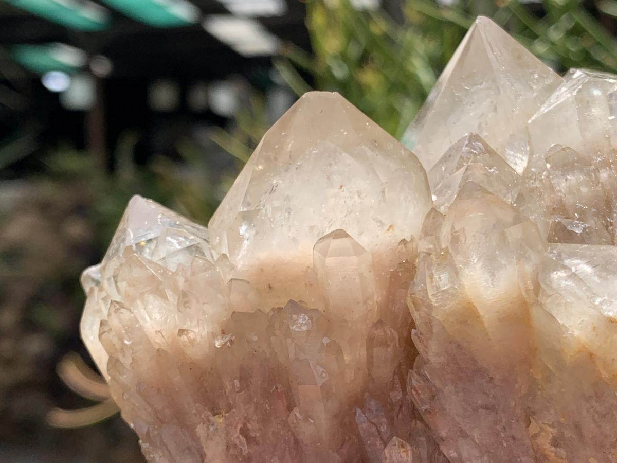 Natural White Phantom Cascading Smokey Quartz Crystal Cluster x 1 From Luena, Congo