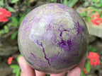 Polished Rare Stichtite and Serpentine Sphere x 1 From Barberton, South Africa