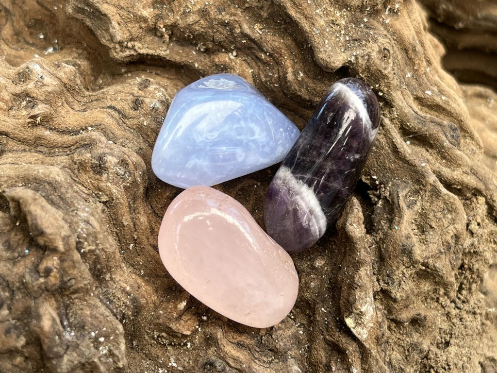 Polished Gemstone Chakra Set of Seven Stones - Sold Per Set - From Southern Africa