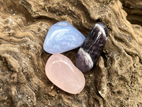 Polished Gemstone Chakra Set of Seven Stones - Sold Per Set - From Southern Africa