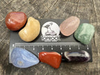 Polished Gemstone Chakra Set of Seven Stones - Sold Per Set - From Southern Africa