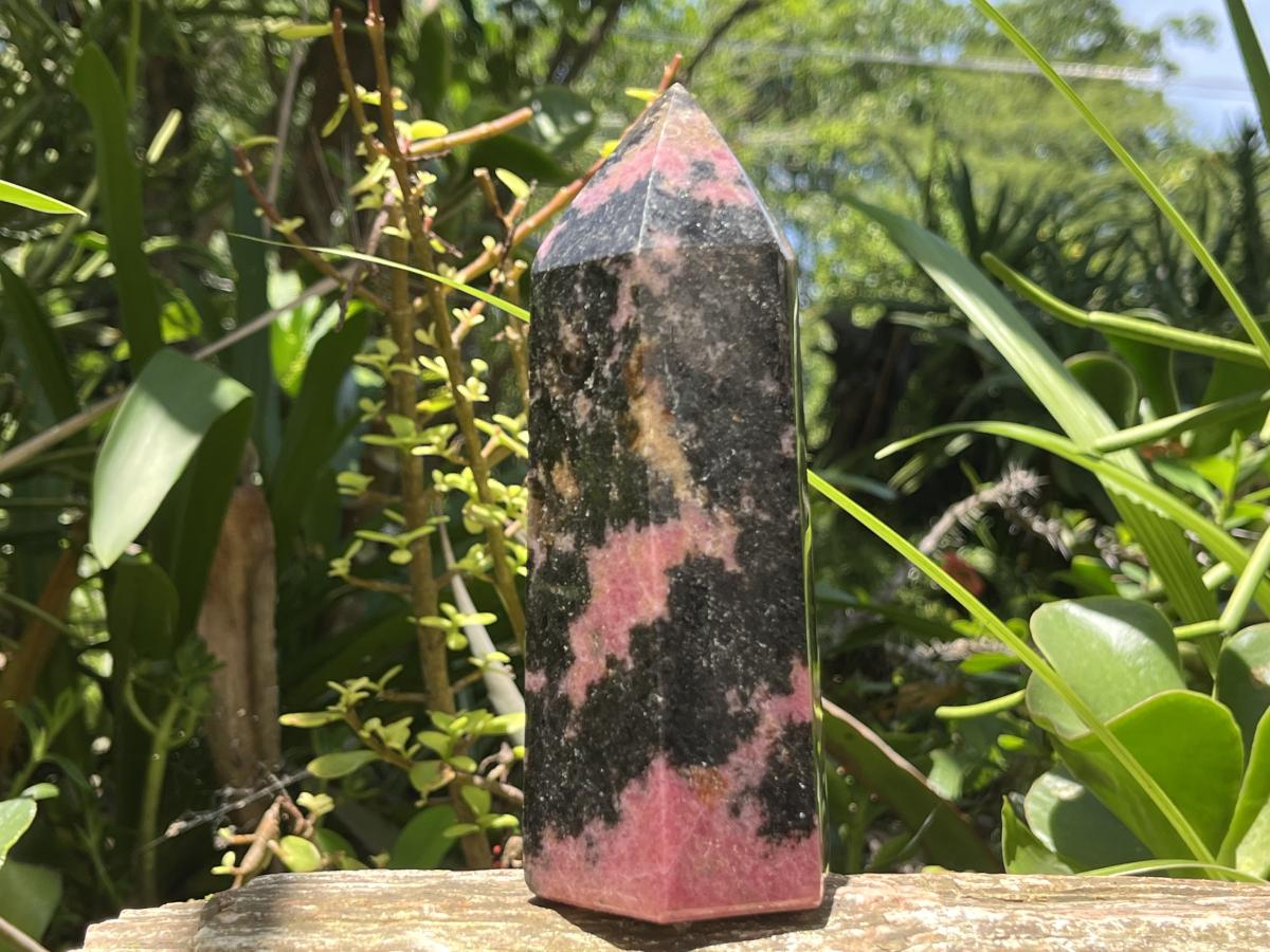 Polished Pink Rhodonite Display Crystal x 1 From Madagascar
