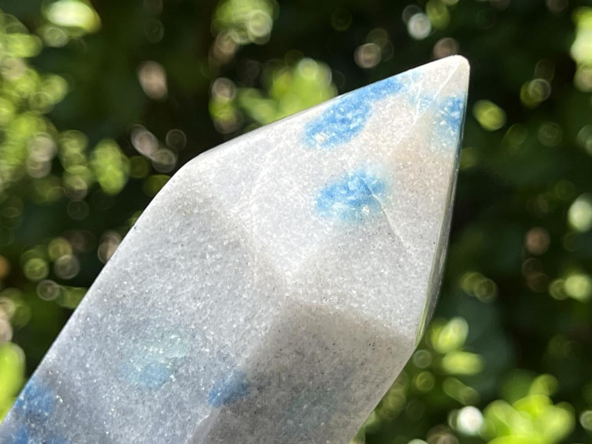 Polished Double Terminated Blue Spotted Spinel Crystal x 1 From Madagascar