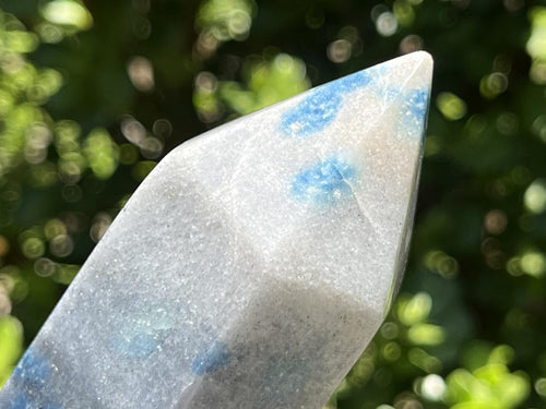 Polished Double Terminated Blue Spotted Spinel Crystal x 1 From Madagascar