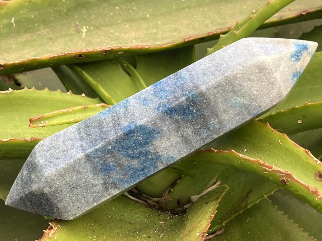 Polished Double Terminated Blue Spotted Spinel Crystal x 1 From Madagascar