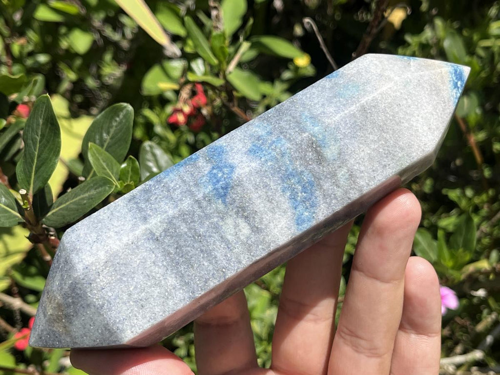 Polished Double Terminated Blue Spotted Spinel Crystal x 1 From Madagascar