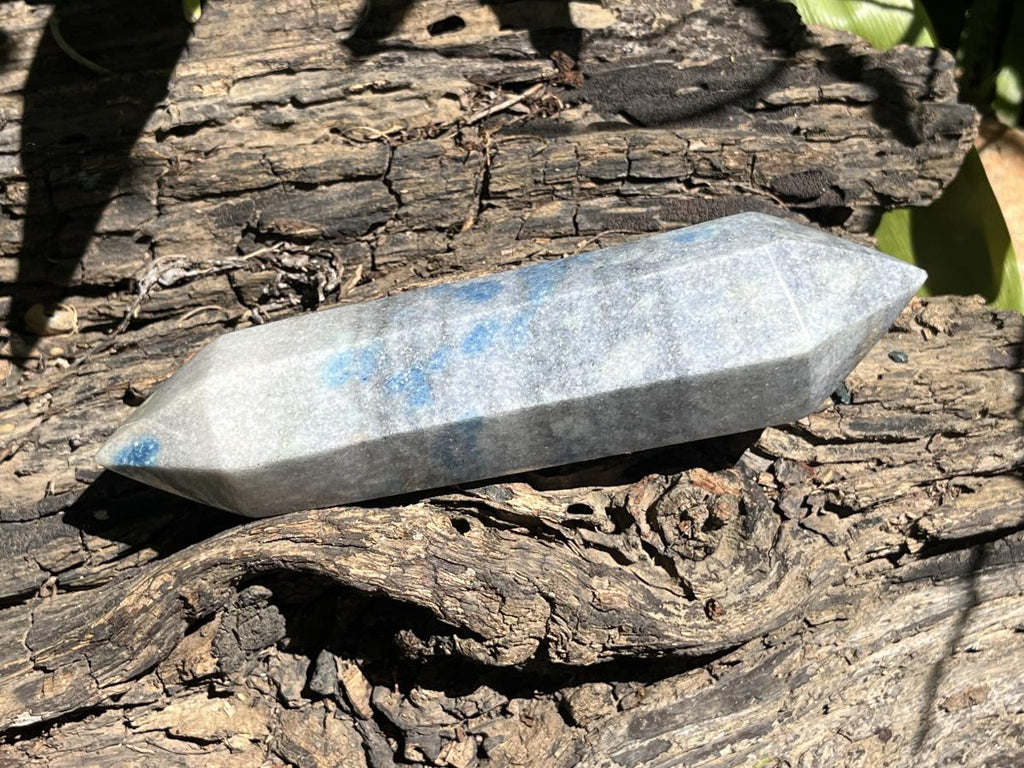 Polished Double Terminated Blue Spotted Spinel Crystal x 1 From Madagascar