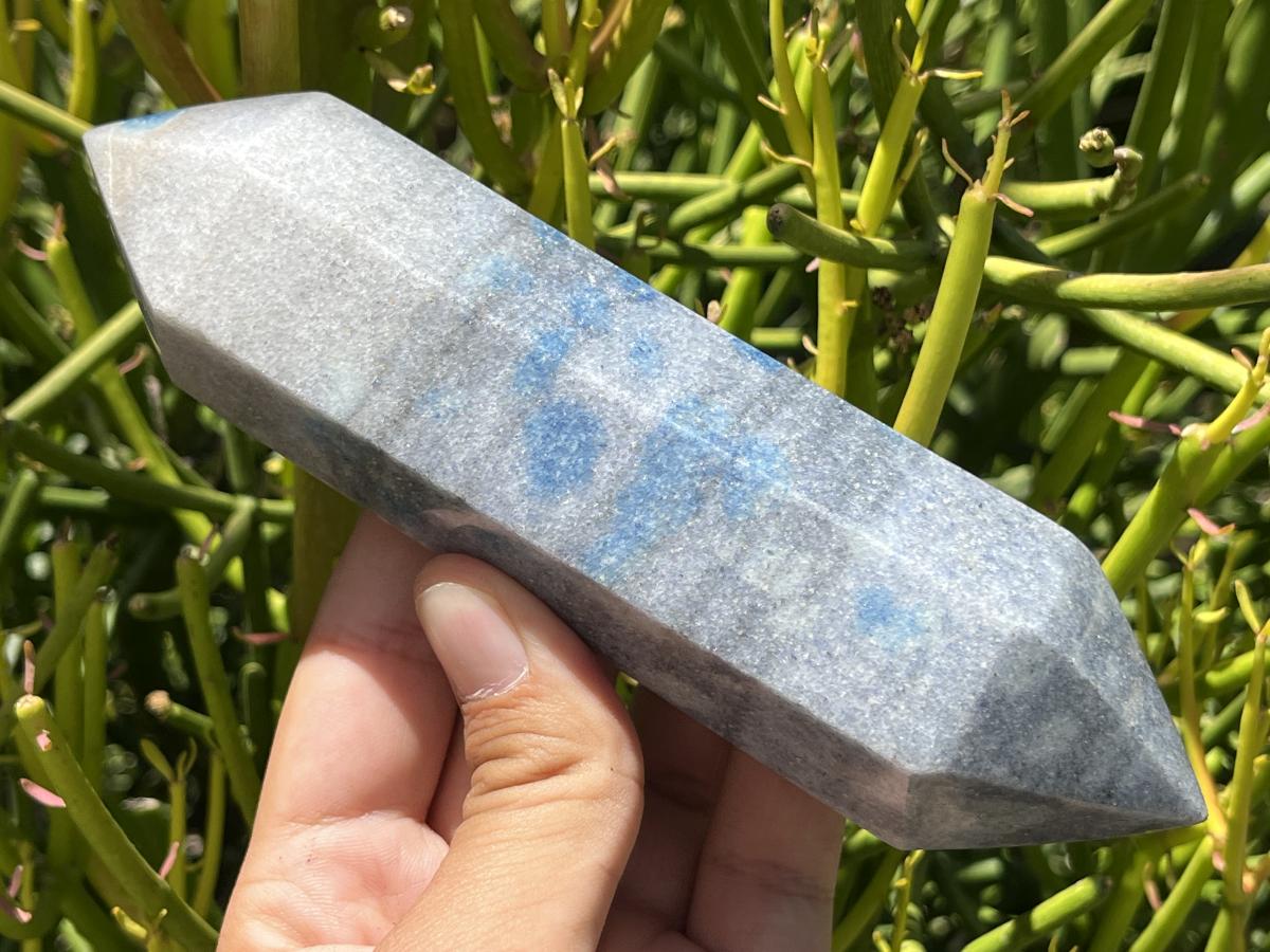 Polished Double Terminated Blue Spotted Spinel Crystal x 1 From Madagascar