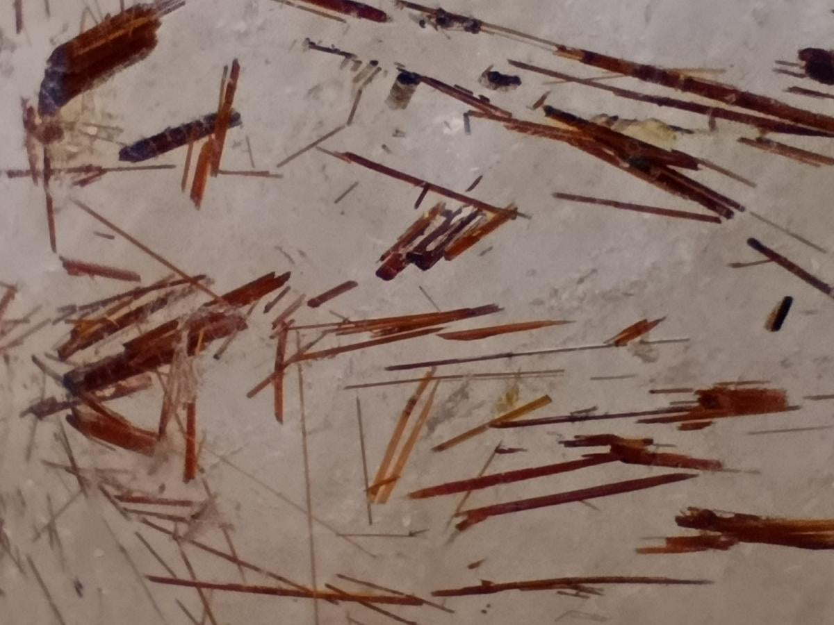 Polished XL Gold and Copper Rutile Quartz Crystal x 1 From Madagascar