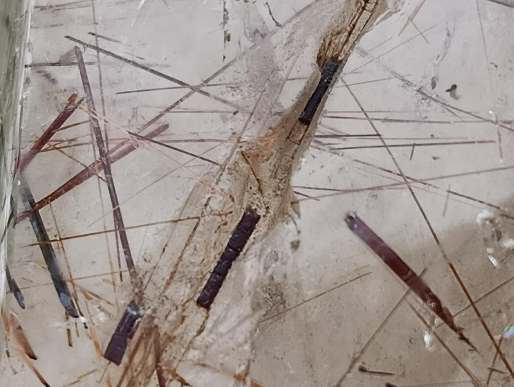 Polished XL Gold and Copper Rutile Quartz Crystal x 1 From Madagascar