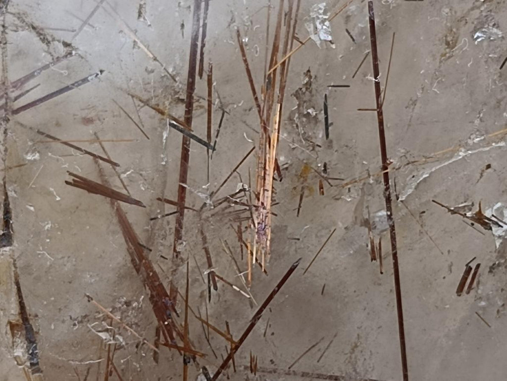 Polished XL Gold and Copper Rutile Quartz Crystal x 1 From Madagascar