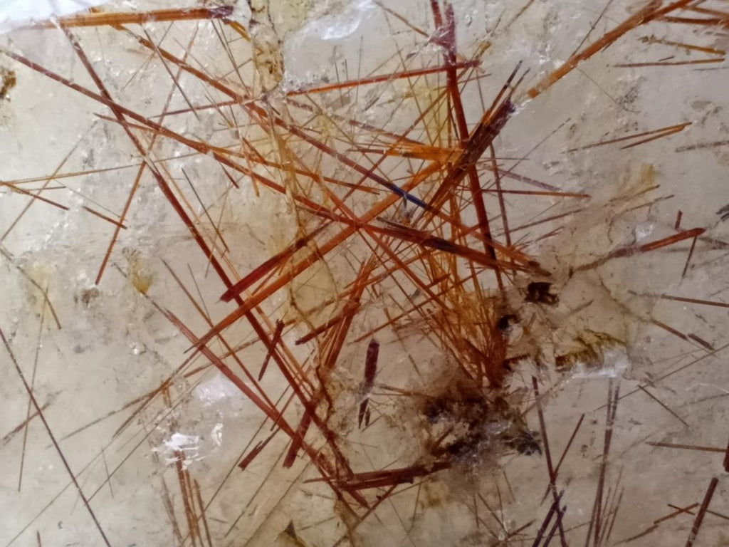 Polished XL Gold and Copper Rutile Quartz Crystal x 1 From Madagascar