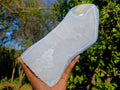 Polished Large Blue Lace Agate Standing Display Piece x 1 From Nsanje, Malawi