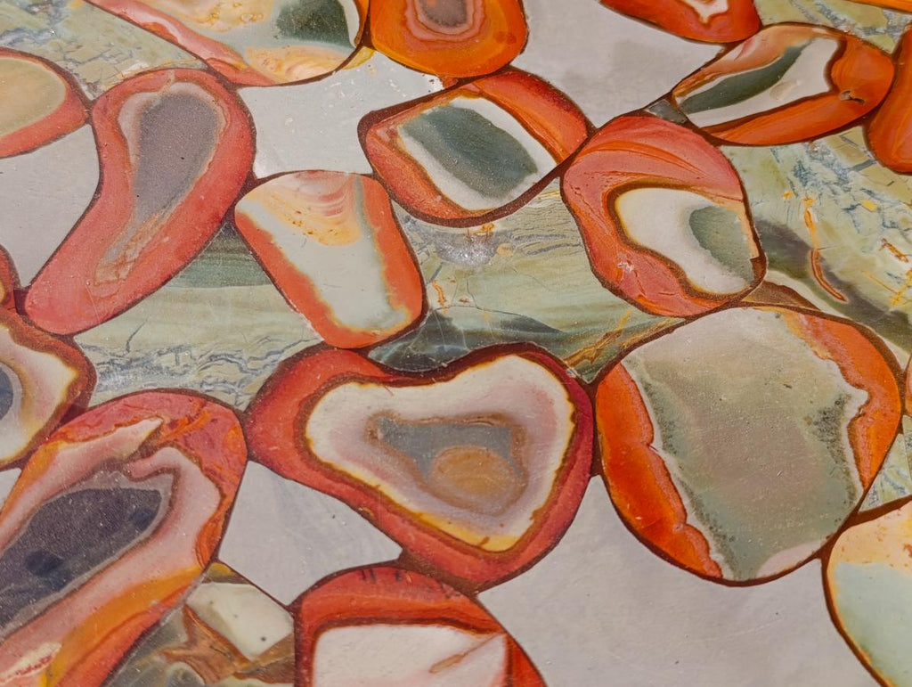 Hand Made Polychrome Jasper Table Top x 1 From Madagascar
