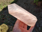 Polished Gemmy Pink Rose Quartz Display Crystal x 1 From Ambatondrazaka, Madagascar