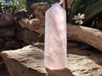 Polished Gemmy Pink Rose Quartz Display Crystal x 1 From Ambatondrazaka, Madagascar