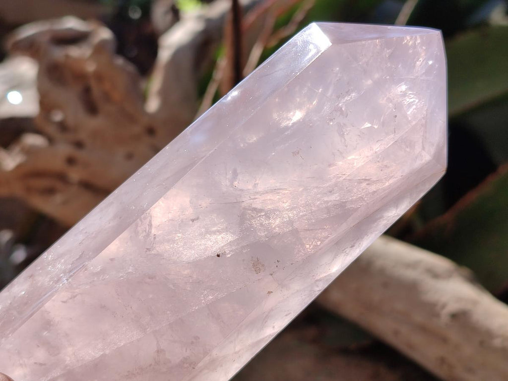 Polished Gemmy Pink Rose Quartz Display Crystal x 1 From Ambatondrazaka, Madagascar