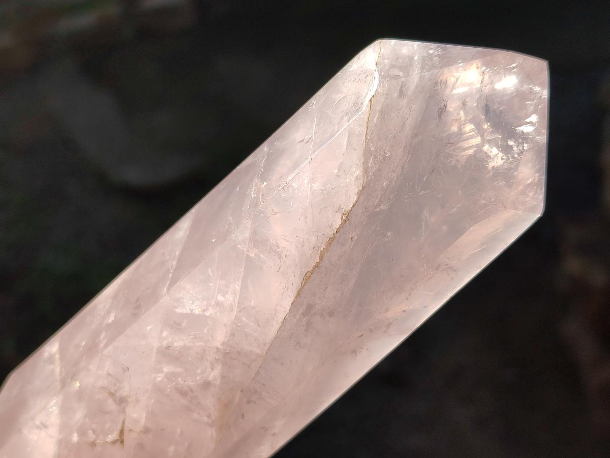 Polished Gemmy Pink Rose Quartz Display Crystal x 1 From Ambatondrazaka, Madagascar