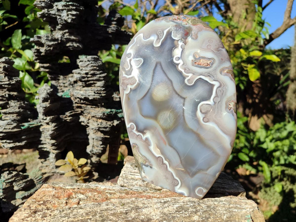 Polished Large Shashe River Agate Standing Display Piece x 1 From Zimbabwe