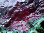 Natural Large Red Cuprite and Silky Malachite Specimen x 1 From Mashamba West, Congo