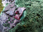 Natural Large Red Cuprite and Silky Malachite Specimen x 1 From Mashamba West, Congo